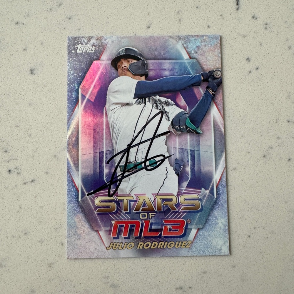 🚨MUST GO🚨Brand New Authentic Signed Stars of MLB Julio Rodriguez Topps Card